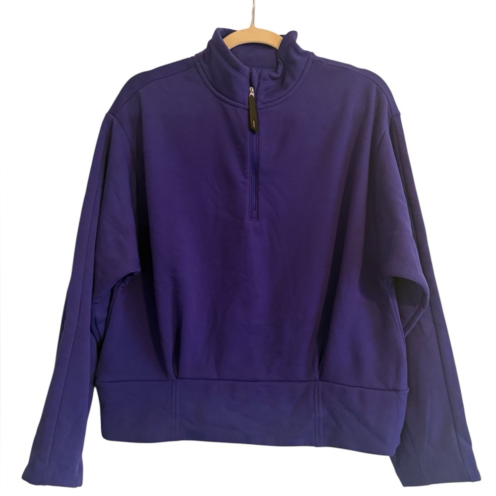 Athleta Polartec Half Zip Sweatshirt in Polar Blue Size L